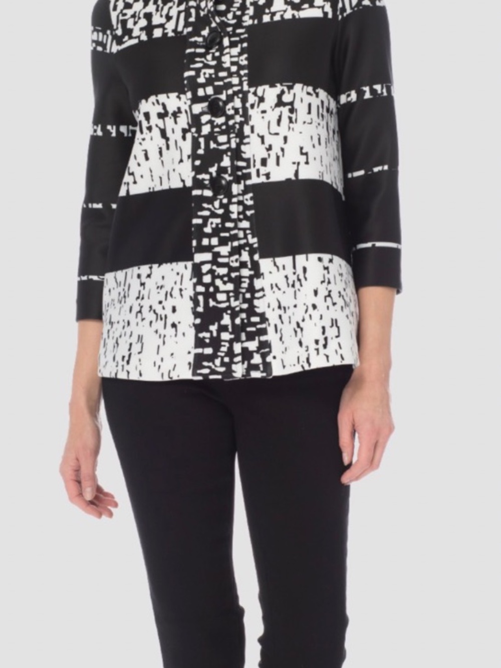 Joseph Ribkoff Abstract Striped Jacket NWOT
